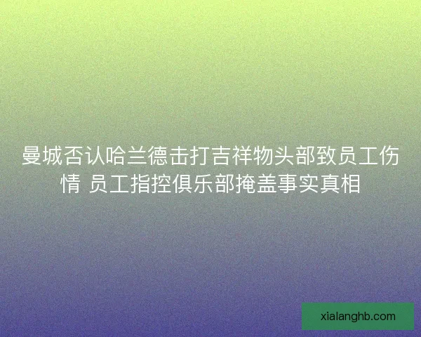 曼城否认哈兰德击打吉祥物头部致员工伤情 员工指控俱乐部掩盖事实真相